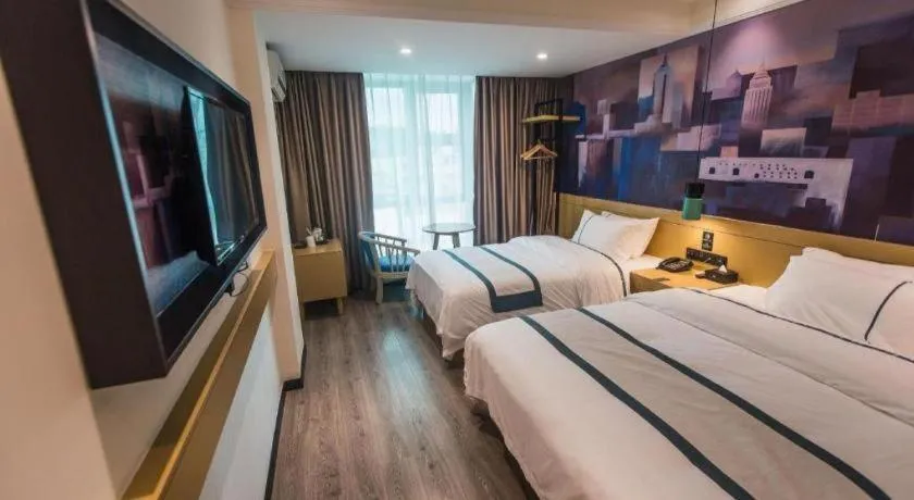 Bed in City Comfort Inn Shaoguan High-speed Railway Station Xilian Examination Center