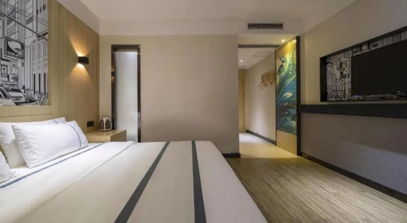 Bed in City Comfort Inn Changde Lixian Taohuatan