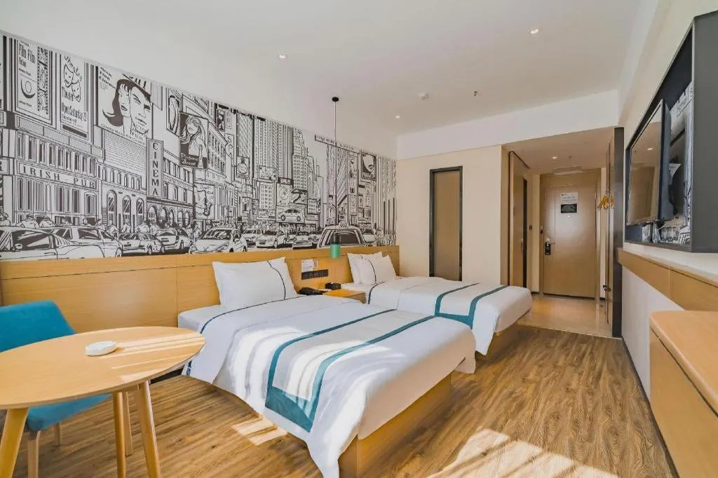 Bed in City Comfort Inn Changde Lixian Taohuatan