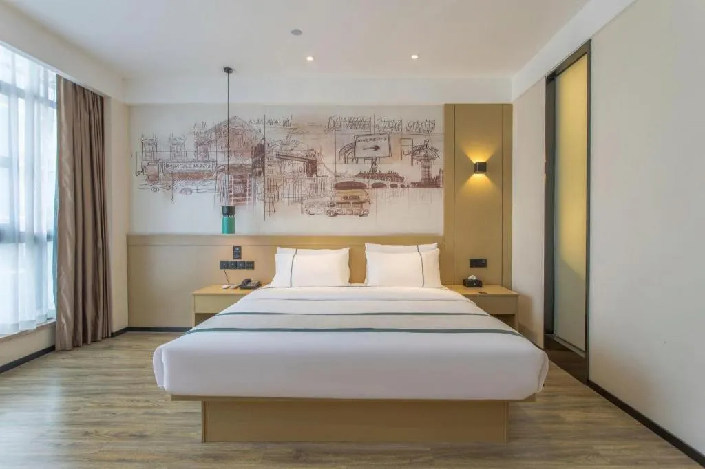 Bed in City Comfort Inn Changde Lixian Taohuatan