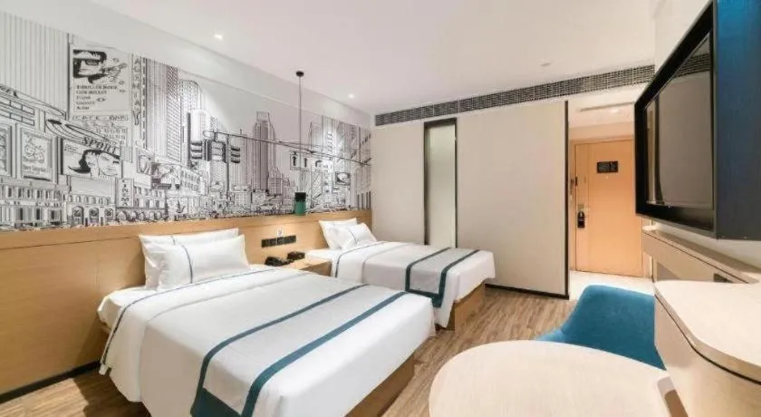 Bed in City Comfort Inn Changde Lixian Taohuatan