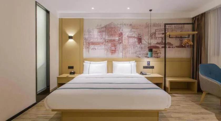 Bed in City Comfort Inn Changde Lixian Taohuatan