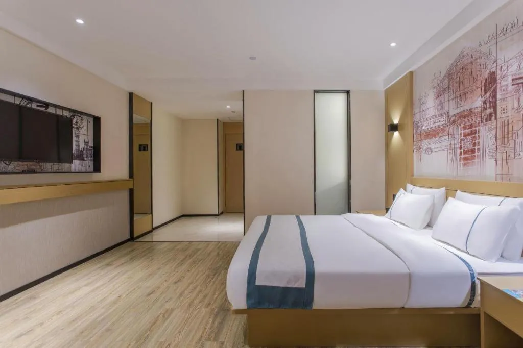 Bed in City Comfort Inn Changde Lixian Taohuatan