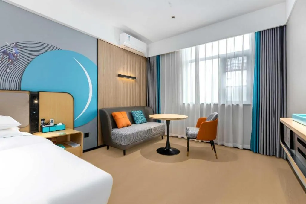 Bed in City Comfort Inn Wuhan International Expo Center Qianjin Village Metro Station