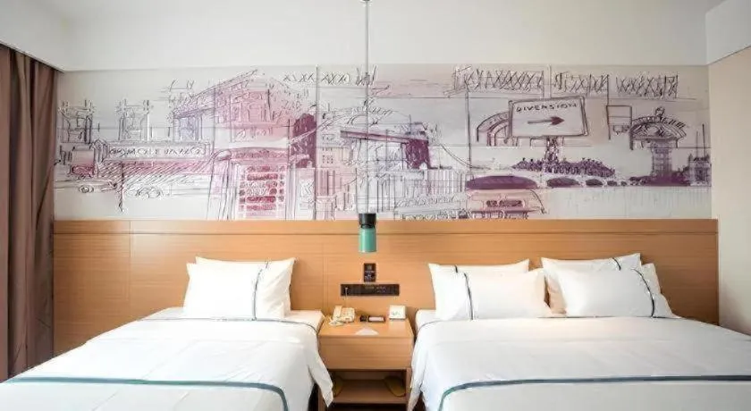 Bed in City Comfort Inn Suzhou Zhangjiagang Jingang Changjiang Xi Road