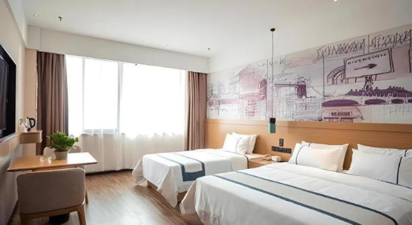 Bed in City Comfort Inn Suzhou Zhangjiagang Jingang Changjiang Xi Road