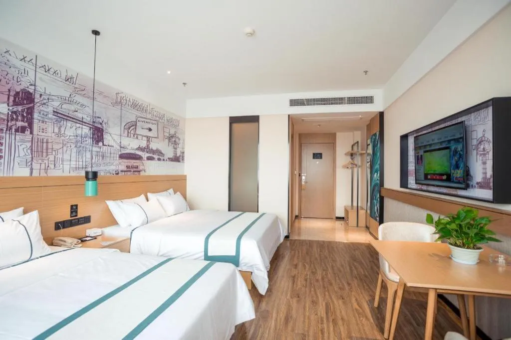 Bed in City Comfort Inn Suzhou Zhangjiagang Jingang Changjiang Xi Road