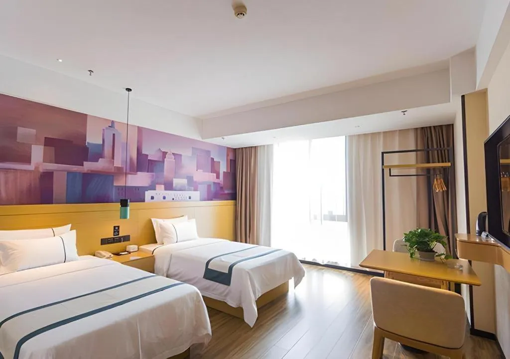Bed in City Comfort Inn Suzhou Zhangjiagang Jingang Changjiang Xi Road