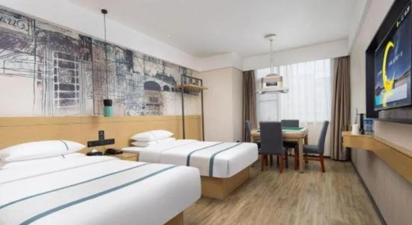 Bed in City Comfort Inn Yingcheng Walking Street