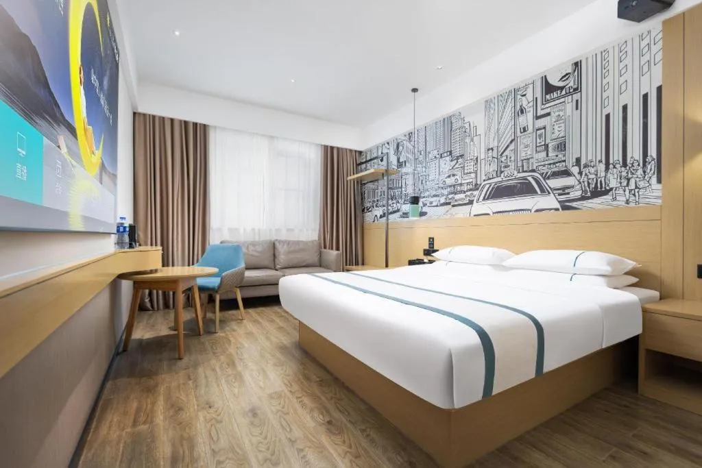 Bed in City Comfort Inn Yingcheng Walking Street