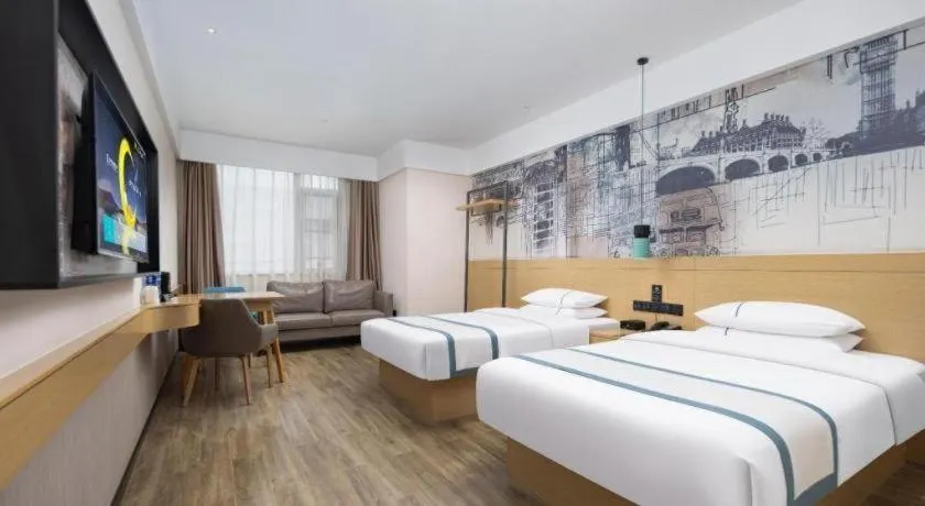 Bed in City Comfort Inn Yingcheng Walking Street