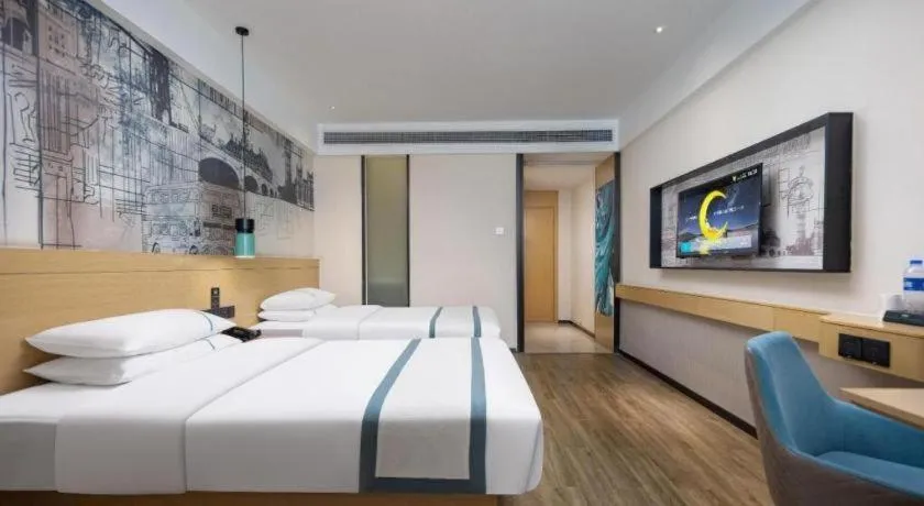 Bed in City Comfort Inn Yingcheng Walking Street