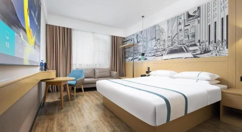 Bed in City Comfort Inn Yingcheng Walking Street