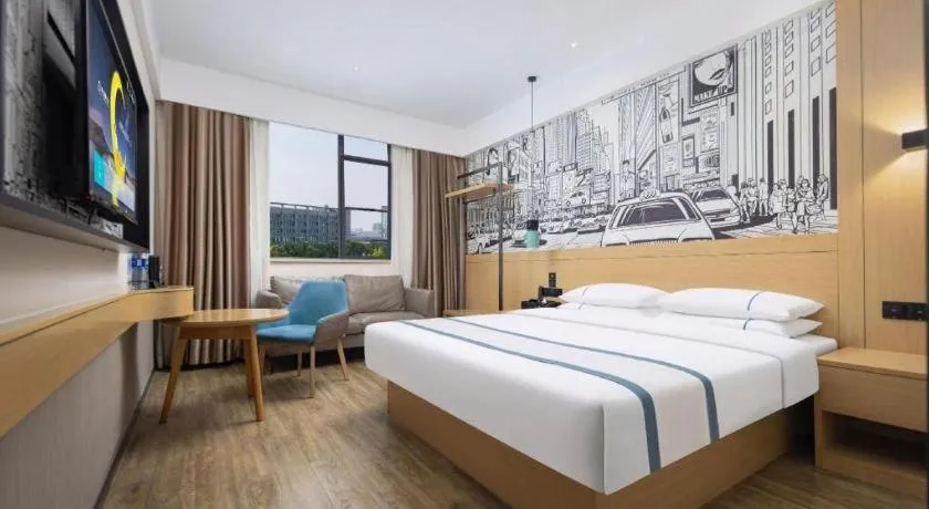 Bed in City Comfort Inn Yingcheng Walking Street