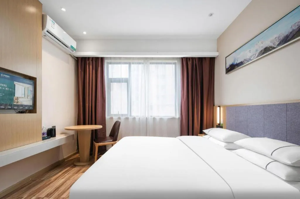Bed in City Comfort Inn Wuhan Jianghan Road Wangjiaxiang Matou