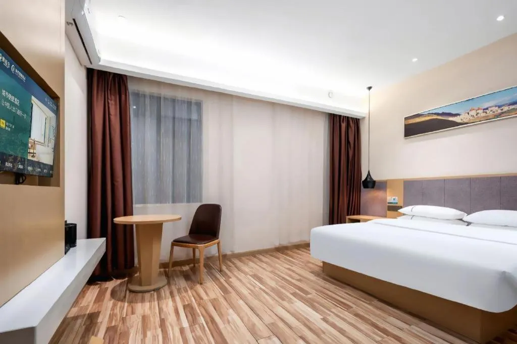 Bed in City Comfort Inn Wuhan Jianghan Road Wangjiaxiang Matou