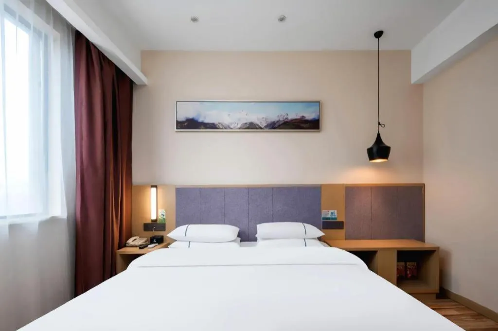 Bed in City Comfort Inn Wuhan Jianghan Road Wangjiaxiang Matou