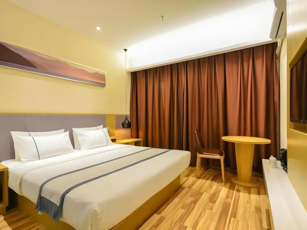 Bed in City Comfort Inn Wuhan Jianghan Road Wangjiaxiang Matou