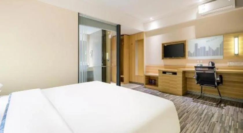 Bed in City Comfort Inn Baise Jingxi Caifu Plaza