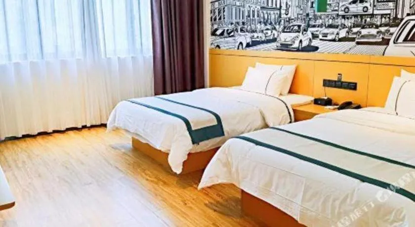 Bed in City Comfort Inn Hezhou Huangyao Ancient Town