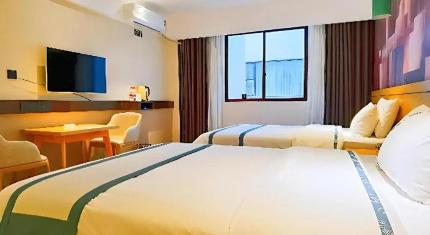 Bed in City Comfort Inn Hezhou Huangyao Ancient Town