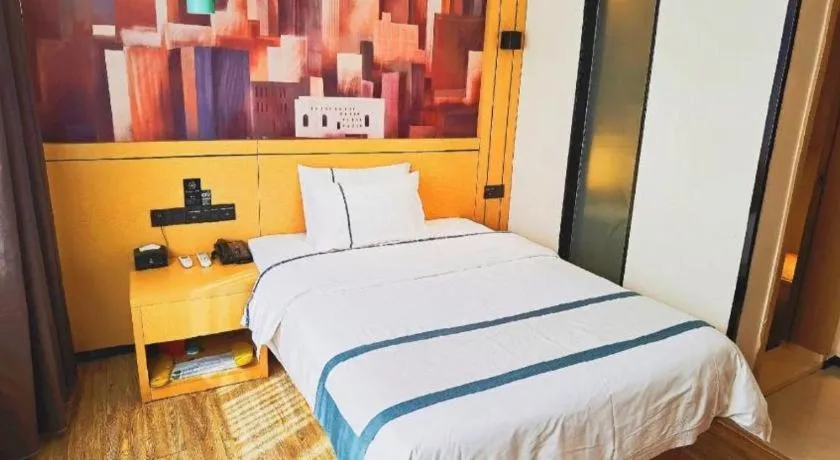 Bed in City Comfort Inn Hezhou Huangyao Ancient Town