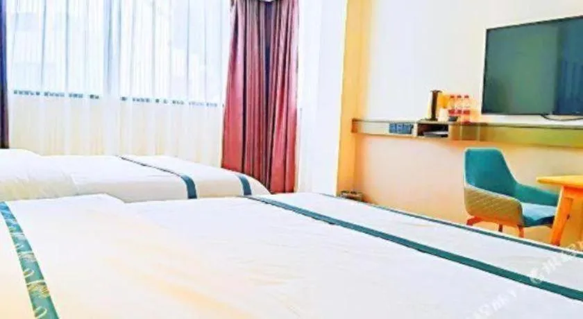 Bed in City Comfort Inn Hezhou Huangyao Ancient Town