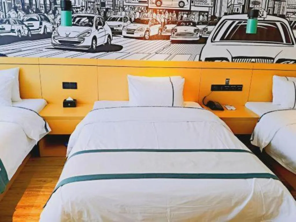 Bed in City Comfort Inn Hezhou Huangyao Ancient Town