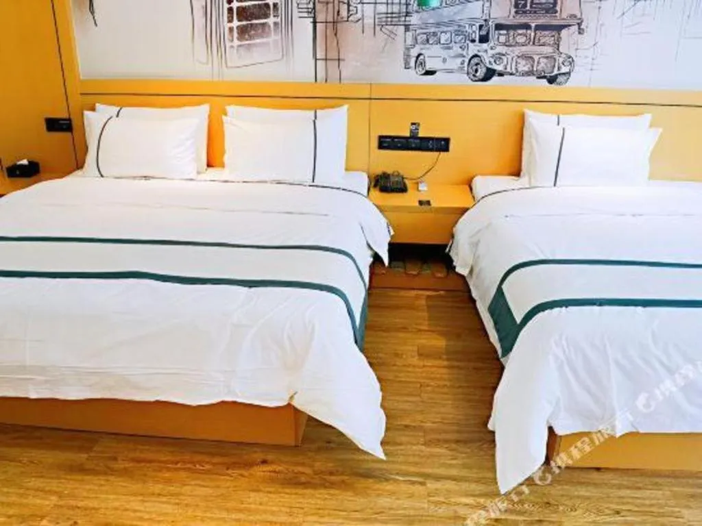 Bed in City Comfort Inn Hezhou Huangyao Ancient Town