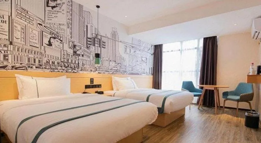 Bed in City Comfort Inn Jinzhou Bohai University Wanda Plaza