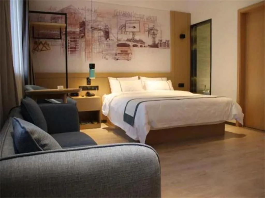 Bed in City Comfort Inn Jinzhou Bohai University Wanda Plaza