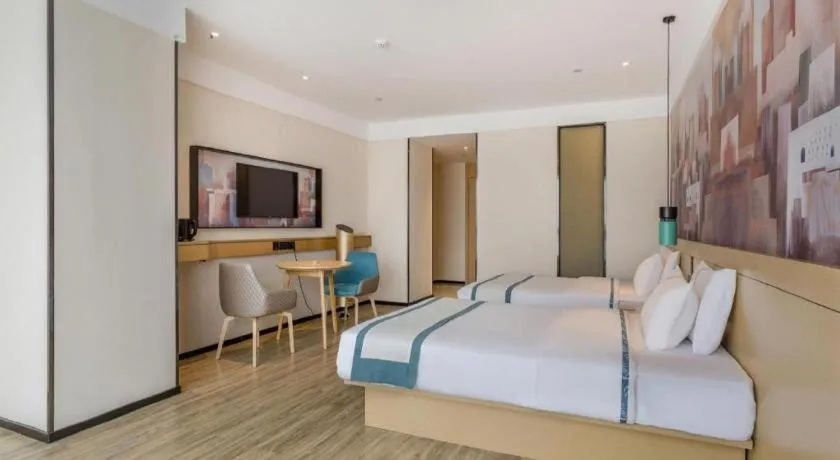 Bed in City Comfort Inn Jinzhou Bohai University Wanda Plaza