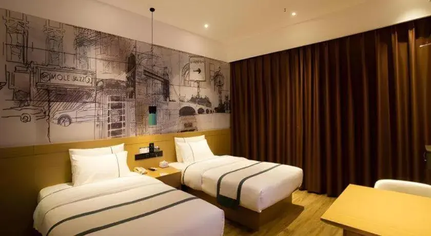 Bed in City Comfort Inn Huanggang Luotian Yishui Waitan Bed in City Comfort Inn Huanggang Luotian Yishui Waitan