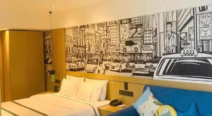 Bed in City Comfort Inn Liuzhou Chengzhong Wanda Haiguan