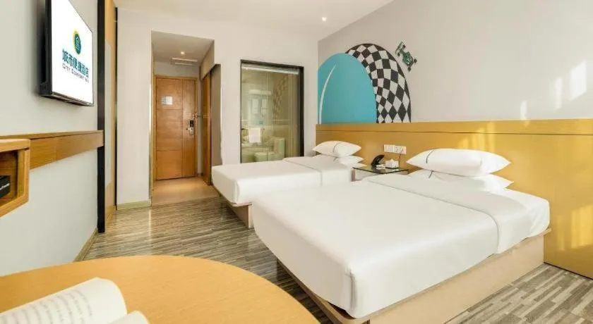 Bed in City Comfort Inn Liuzhou Baisha Bus Station Shengli Barbecue City