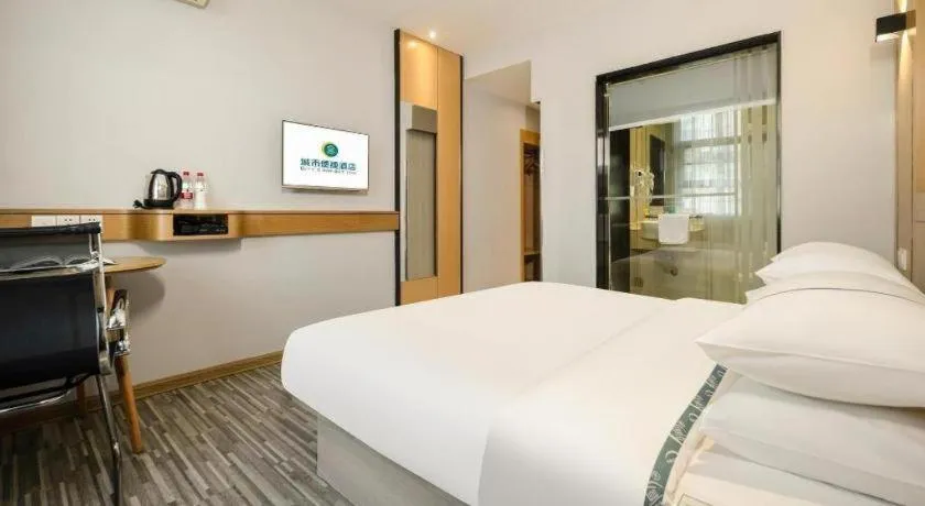 Bed in City Comfort Inn Liuzhou Baisha Bus Station Shengli Barbecue City