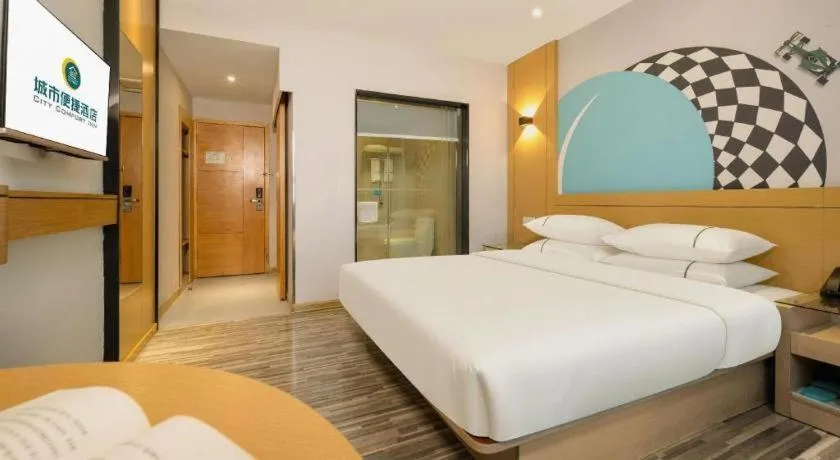 Bed in City Comfort Inn Liuzhou Baisha Bus Station Shengli Barbecue City