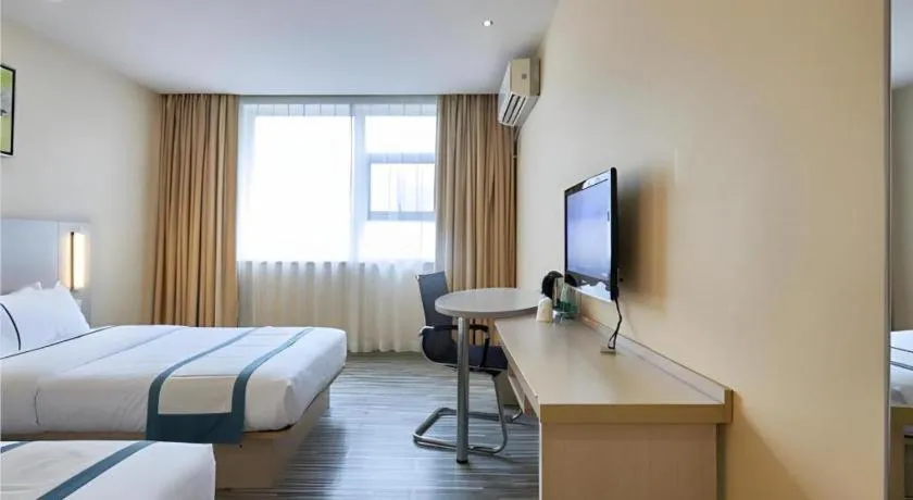 Bed in City Comfort Inn Liuzhou Baisha Bus Station Shengli Barbecue City