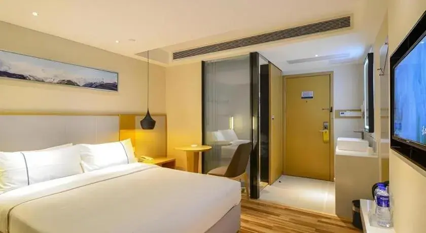 Bed in City Comfort Inn Jingzhou Wanda Plaza Bed in City Comfort Inn Jingzhou Wanda Plaza