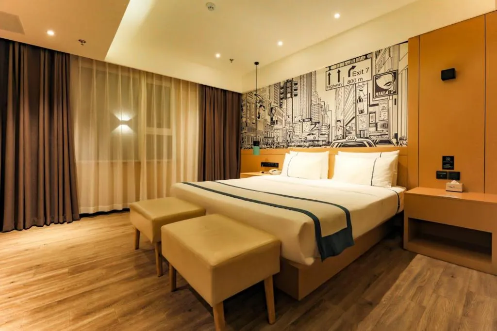 Bed in City Comfort Inn Shenyang Railway Station Taiyuan Street Wanda Plaza
