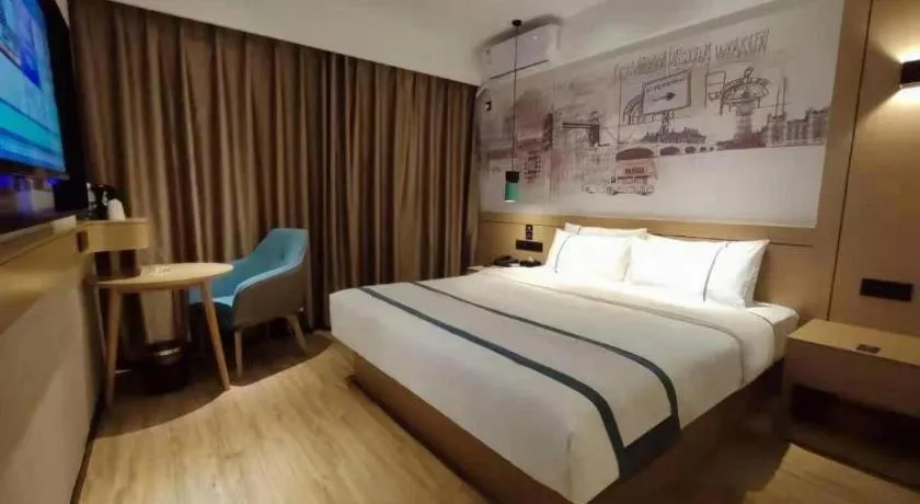 Bed in City Comfort Inn Nanchang Tengwang Pavilion Metro Station