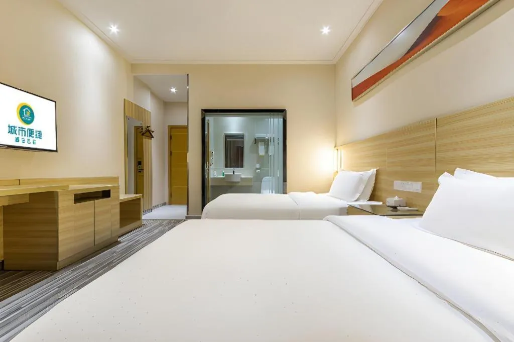 Bed in City Comfort Inn Nanchang Tengwang Pavilion Metro Station