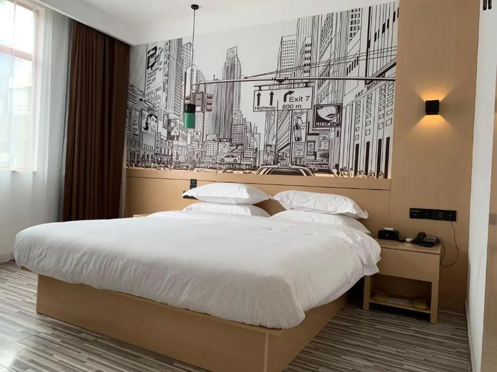 Bed in City Comfort Inn Nanchang Tengwang Pavilion Metro Station