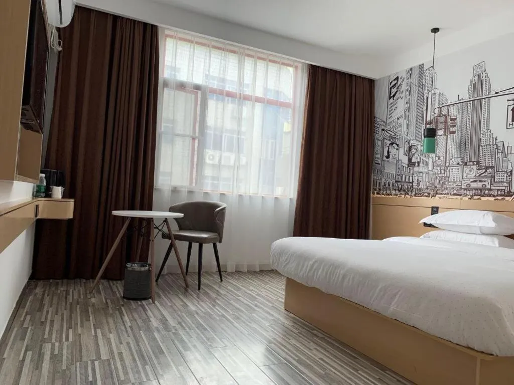 Bed in City Comfort Inn Nanchang Tengwang Pavilion Metro Station