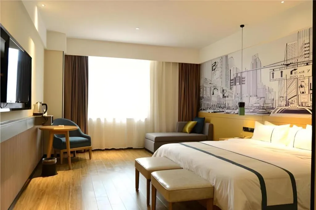 Bed in City Comfort Inn Jinan Railway Station Daming Lake