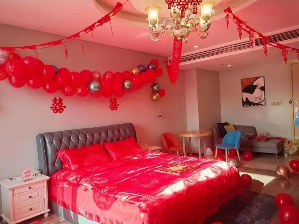 Bed in Echarm Hotel Changchun Jiutai District Government Railway Station