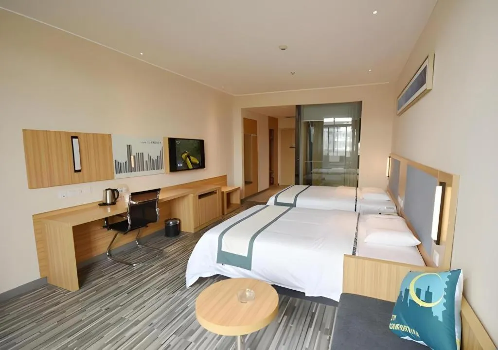 Bed in City Comfort Inn Dujiangyan Municipal Government