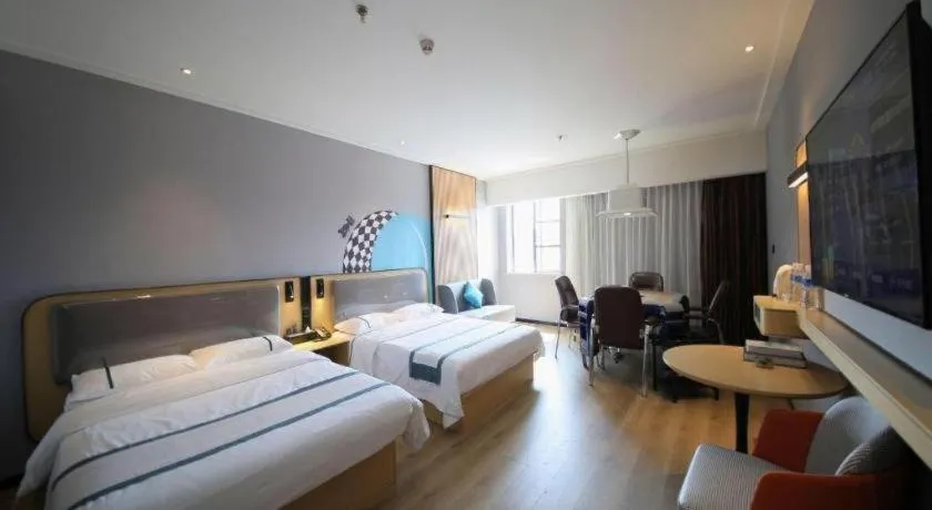 Bed in City Comfort Inn Huangshi Yangxin Mingyuewan Park