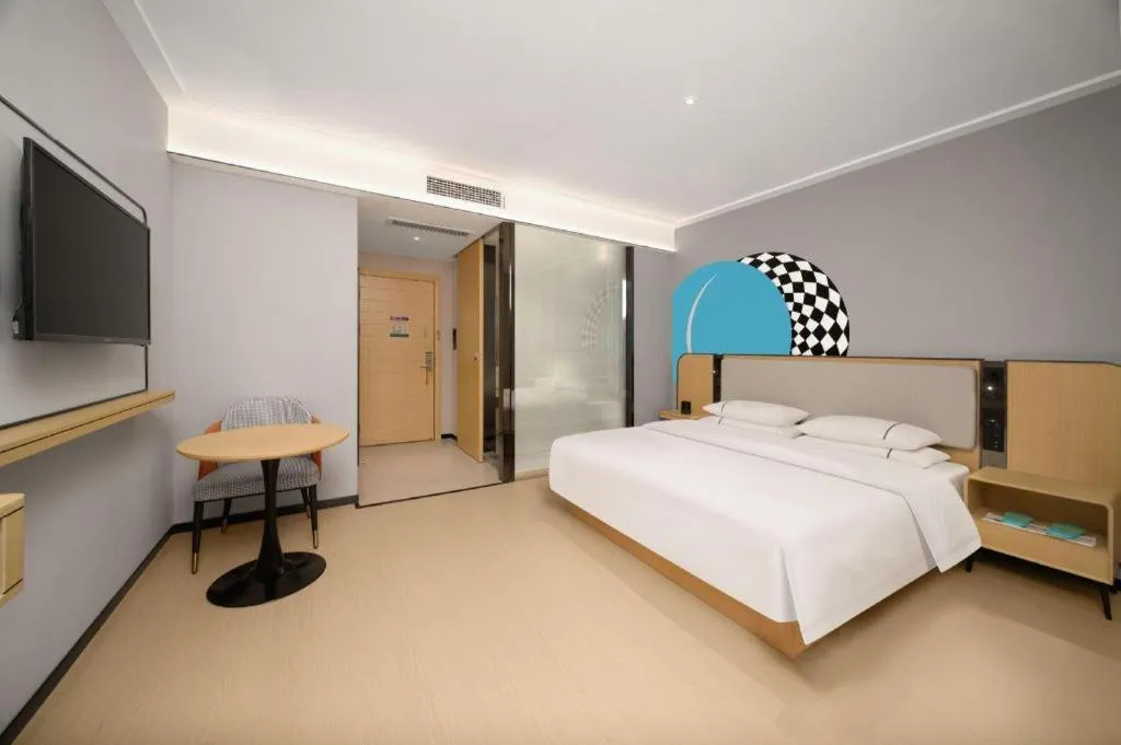 Bed in City Comfort Inn Huangshi Yangxin Mingyuewan Park