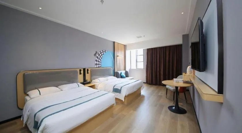 Bed in City Comfort Inn Huangshi Yangxin Mingyuewan Park